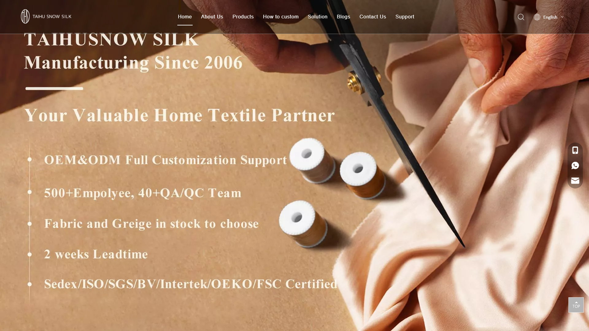 Taihu Snow Silk china clothing manufacturer